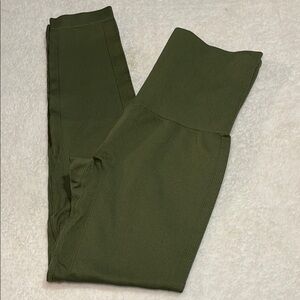 Homma Olive Green High-Waisted Leggings